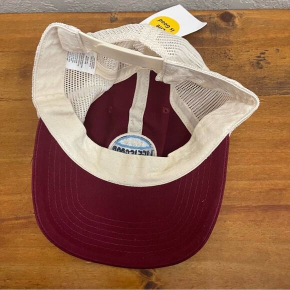 NWT LIFE IS GOOD Trucker Hat SnapBack Burgundy/Beige - Picture 6 of 7